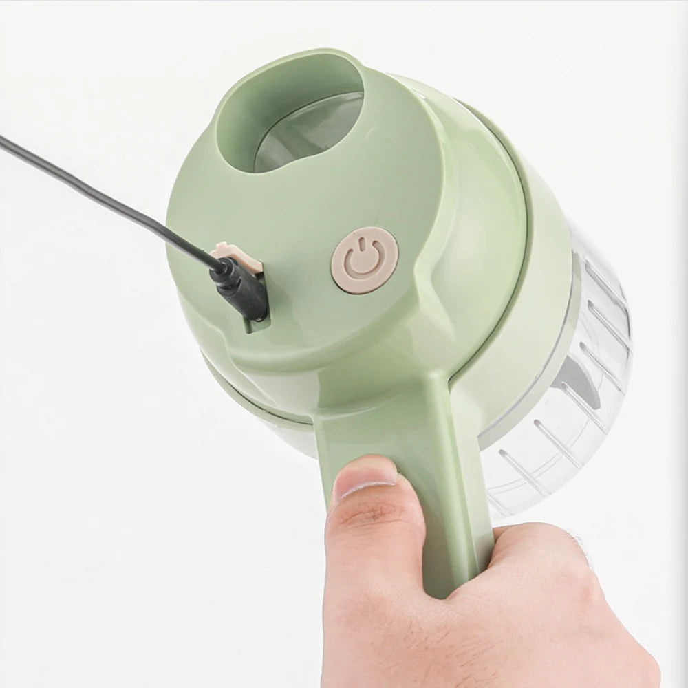 4-in-1 Electric Vegetable Chopper, Slicer & Food Processor