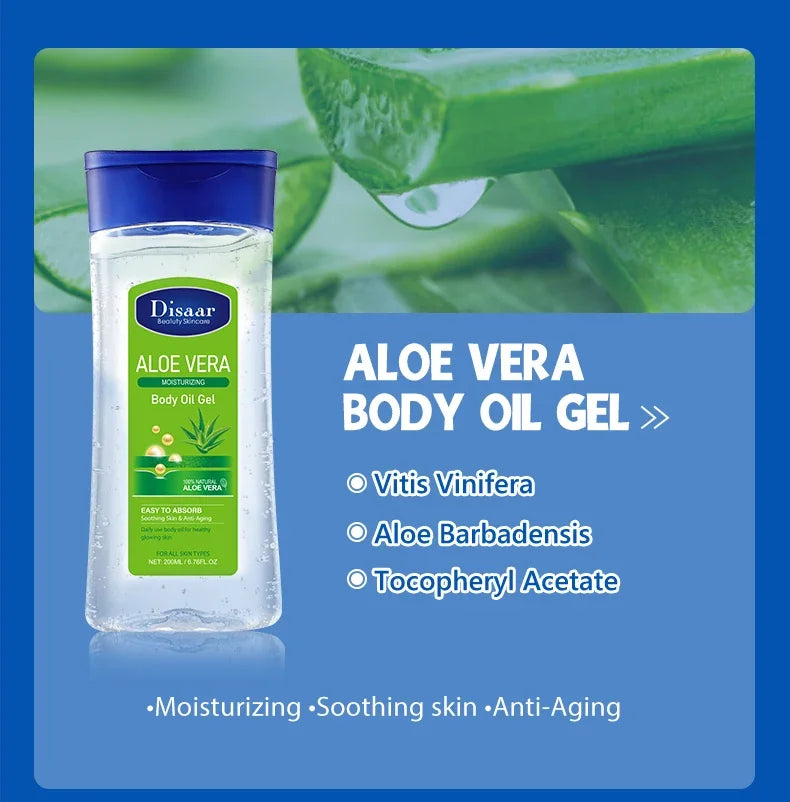 Aloe Vera Body Oil 200ml – Anti-Wrinkle & Moisturising