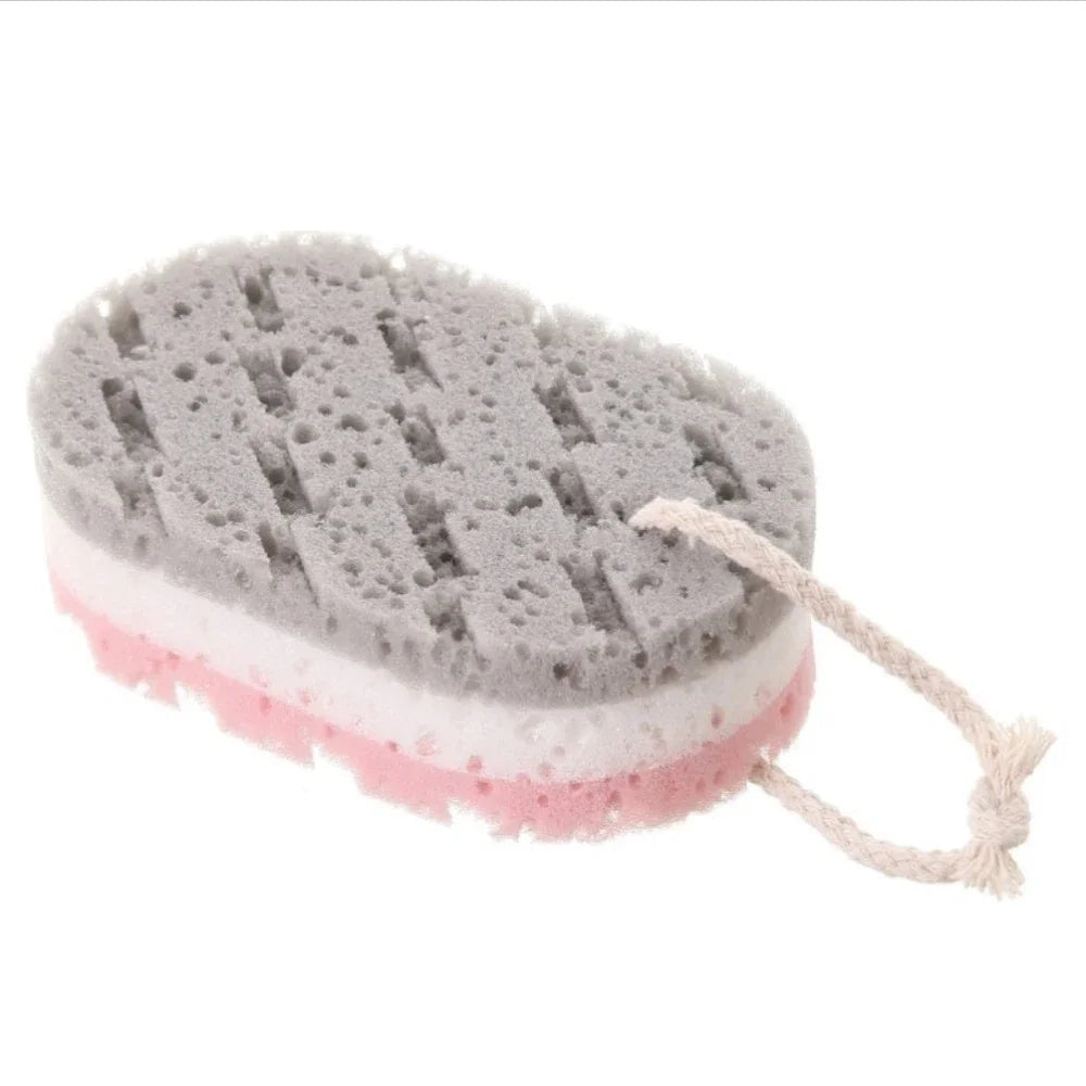 3-Layer Exfoliating Body Scrub Sponge & Washcloth