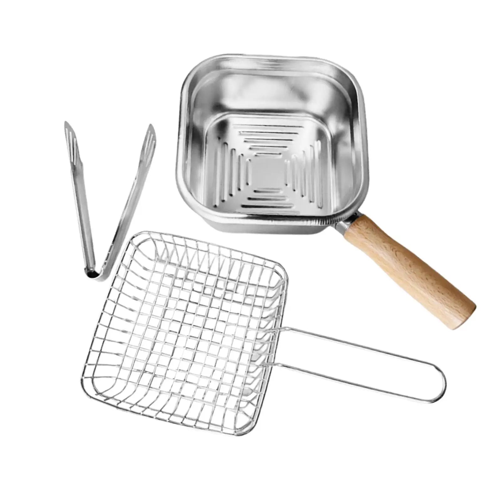 Portable Stainless Steel Deep Fryer Pot – 2500ml