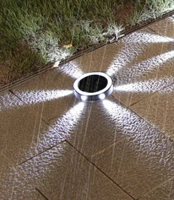 Solar Outdoor Wall Light – 8 Modes Waterproof Round Petal Garden & Fence Lamp