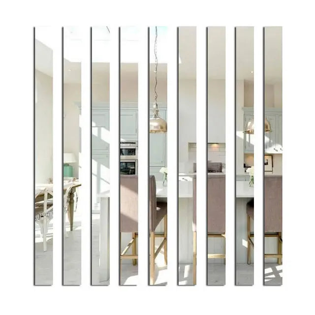 10/20pc DIY Acrylic Mirror Wall Stickers – TV Background & Room Art Decor