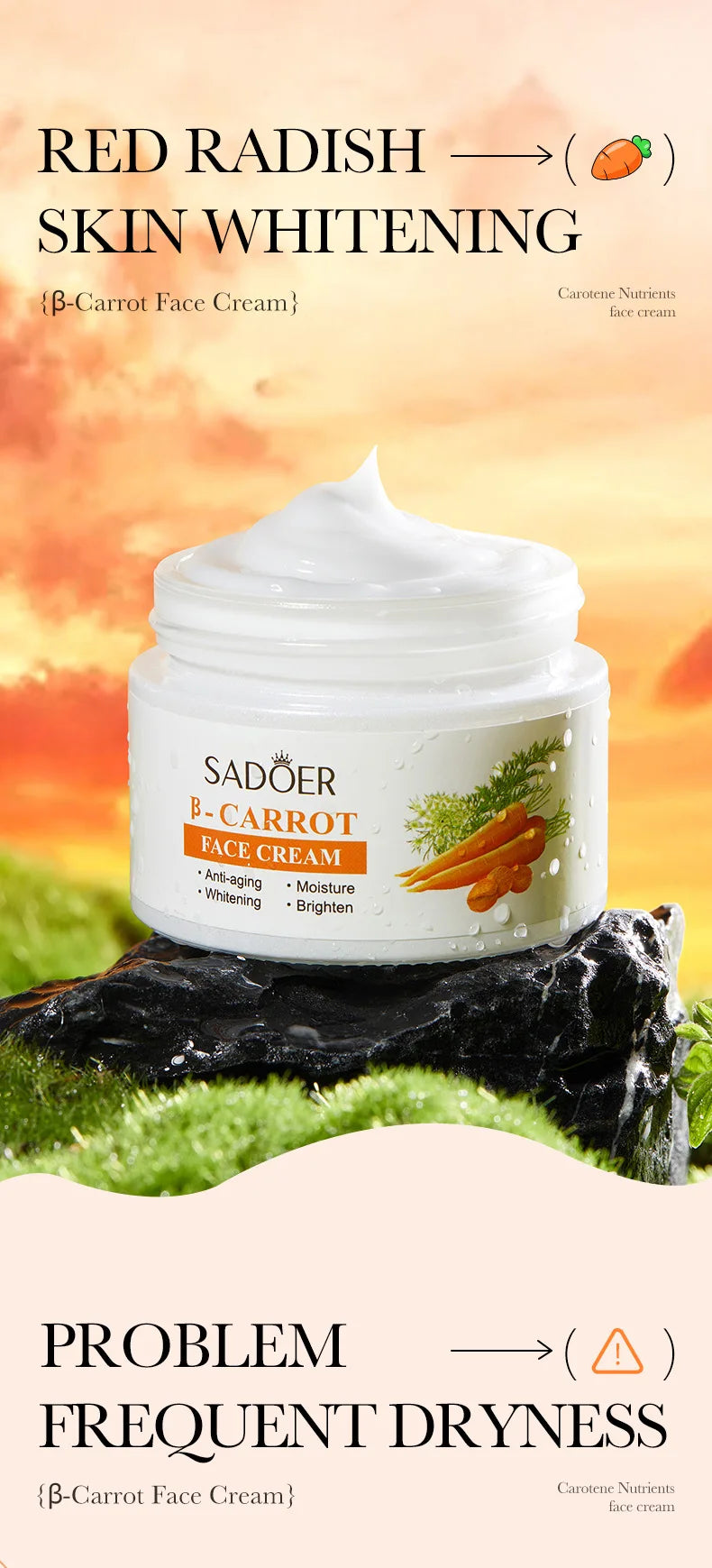 Anti-Aging Whitening Face Cream – Carrot Moisturiser