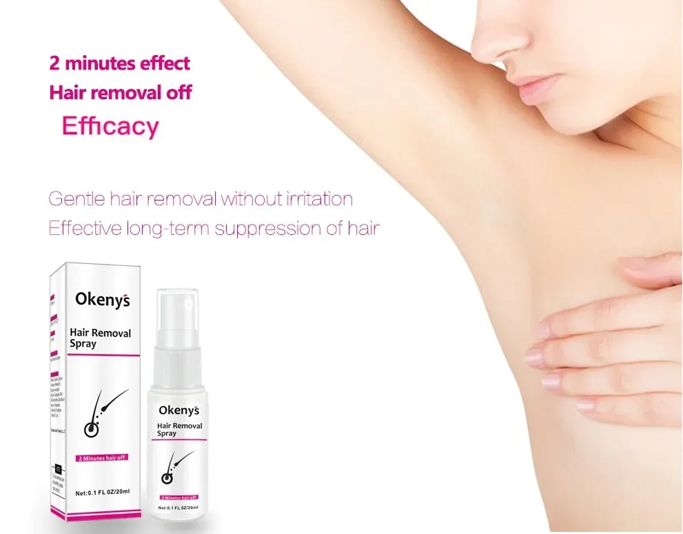 2-Minute Fast Hair Removal Spray – Painless Depilatory for Men & Women