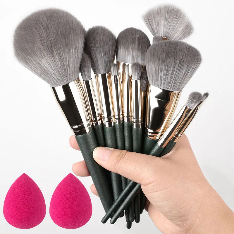 10/14pc Makeup Brush Set – Super Soft Eyeshadow & Foundation Brushes