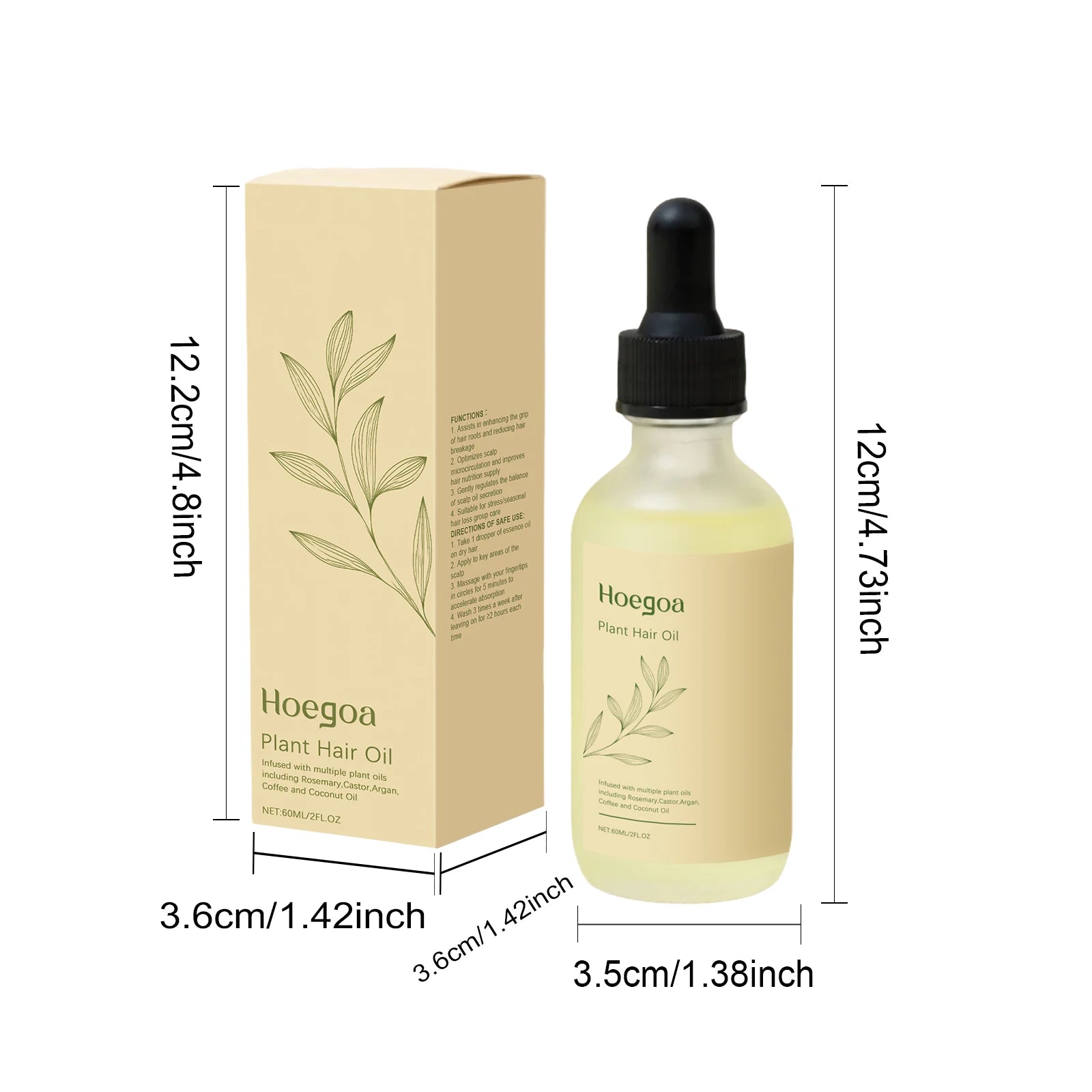 Natural Vegan Hair Growth Oil – Nourishing Treatment for Dry & Damaged Hair