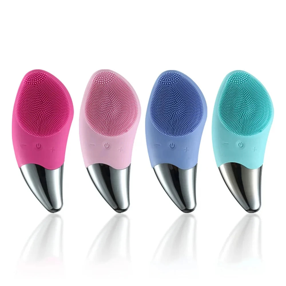 Ultrasonic Silicone Face Cleansing Massager