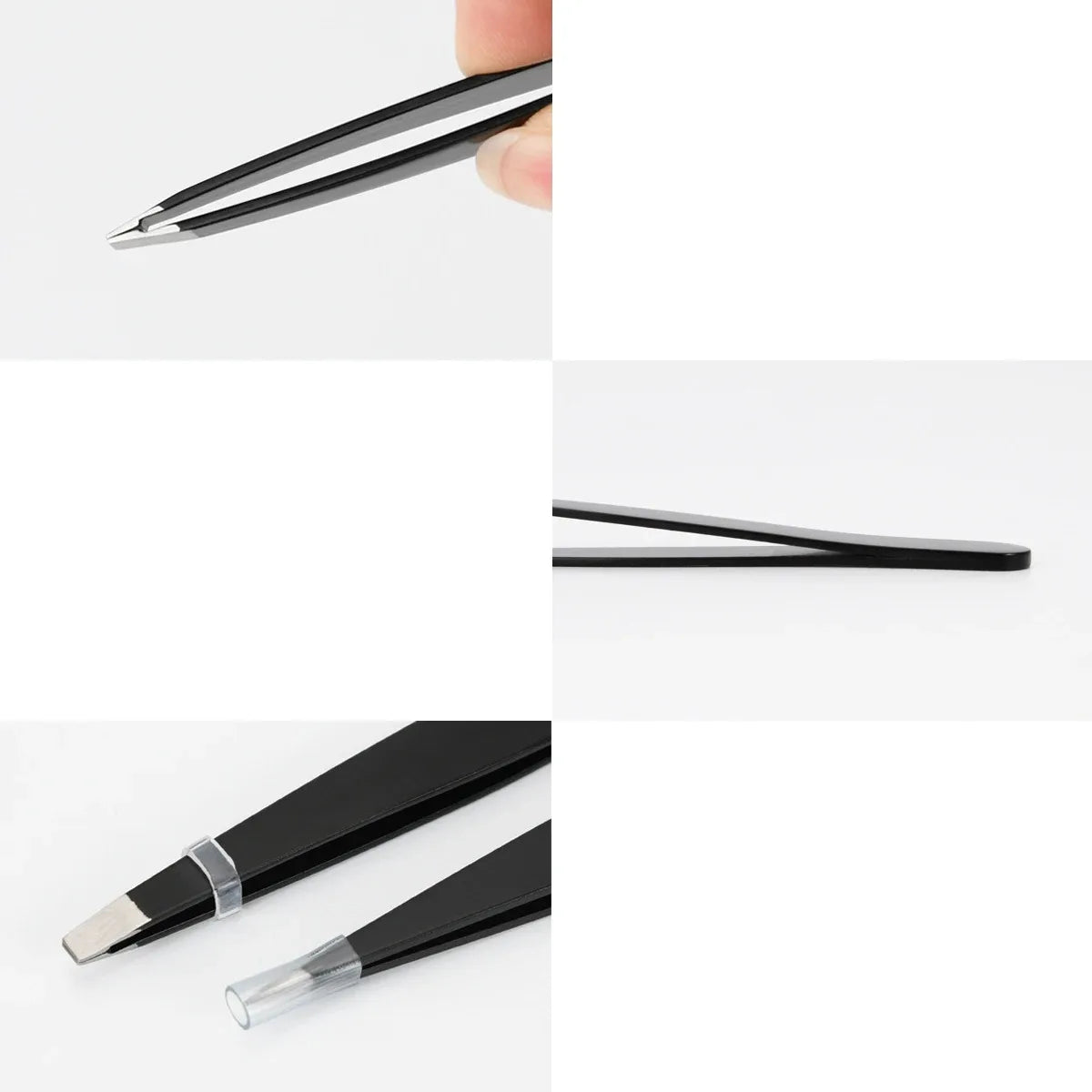 Stainless Steel Eyebrow Tweezers – Precision Slanted Tip