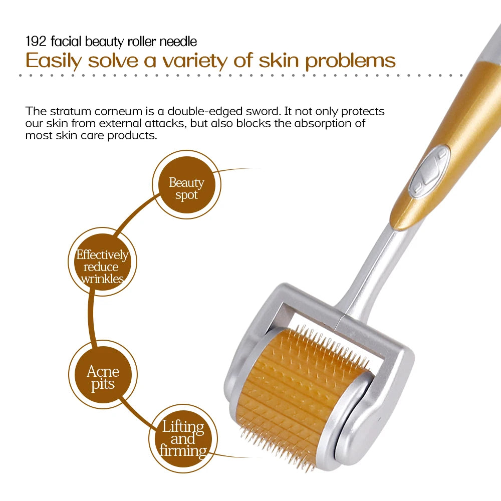 540-Needle Derma Roller – Face, Body, Hair & Beard Growth (0.2–0.3mm)