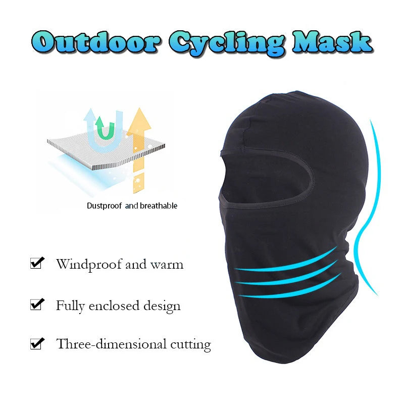 Windproof Cycling Face Mask & Balaclava – Full Face Cover