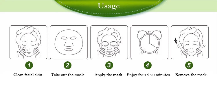 Natural Plant Sheet Face Masks - Moisturising, Anti-Ageing & Oil Control (10 Pack)