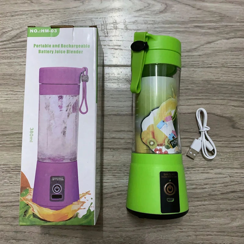 Portable USB Rechargeable Blender – 380ml Smoothie Maker