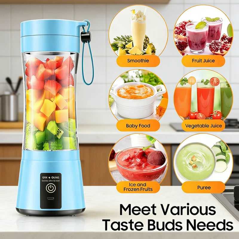 Portable USB Rechargeable Blender – 380ml Smoothie Maker