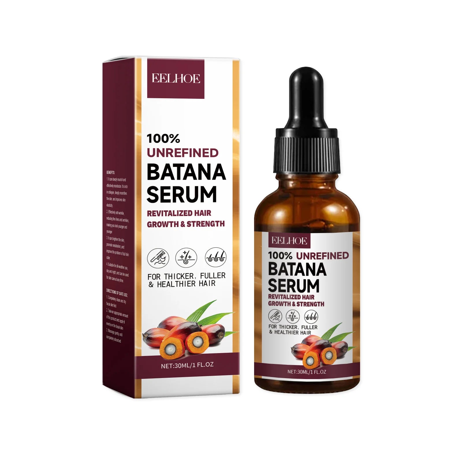 EELHOE Batana Oil Shampoo & Conditioner – Anti-Frizz, Nourishing & Hair Growth